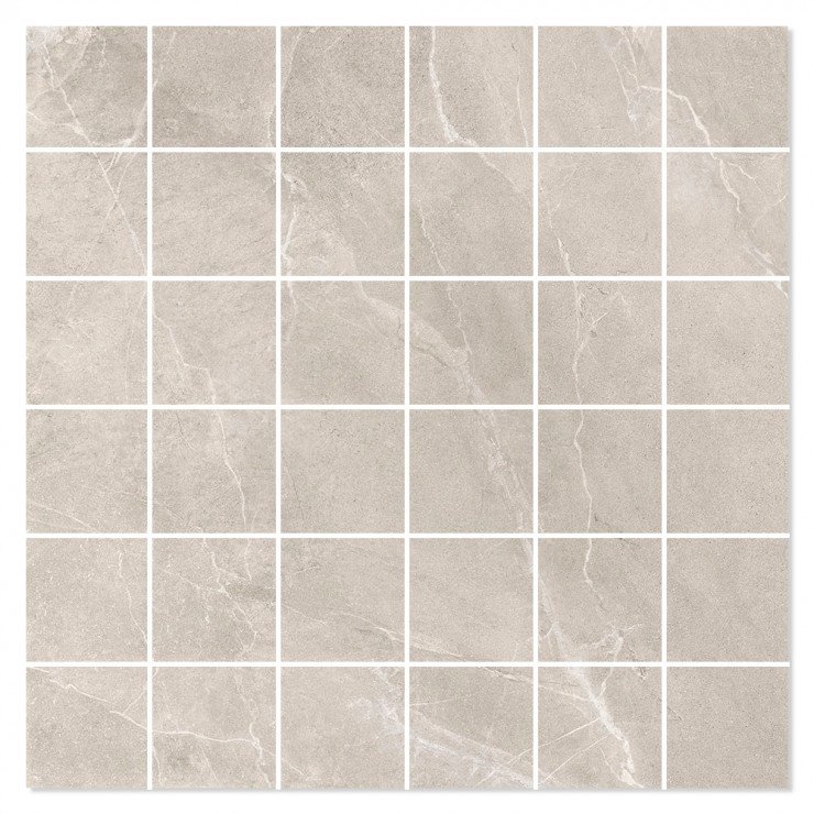 Marmor Mosaik Klinker Emperador Premium Grå Beige Poleret 30x30 (5x5) cm-0